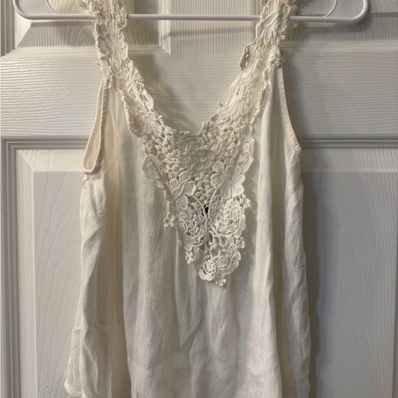 Forever 21 Cream Ruffled Embellished Camisole - Picture 1 of 3